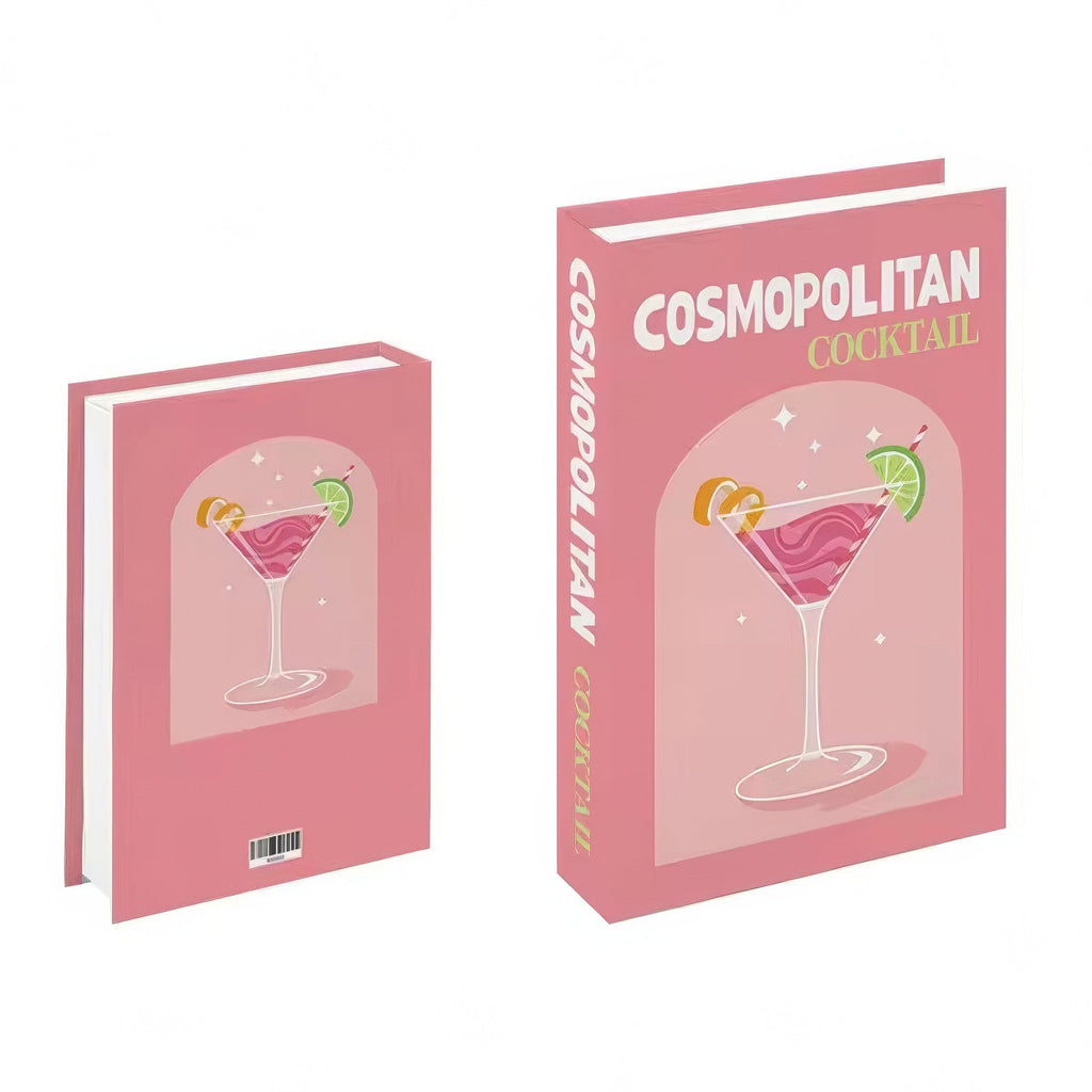 Preppy Cocktails Fake Book Storage Box