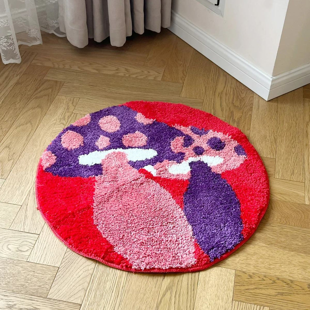 Indie Mushrooms Round Accent Rug