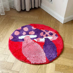 Indie Mushrooms Round Accent Rug