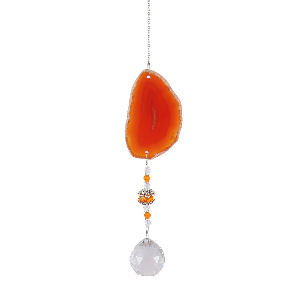 Raw Stone Cut Crystal Suncatcher