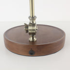 Cordless Tiffany-Style Banker Desk Lamp with Grape Stained Glass Shade