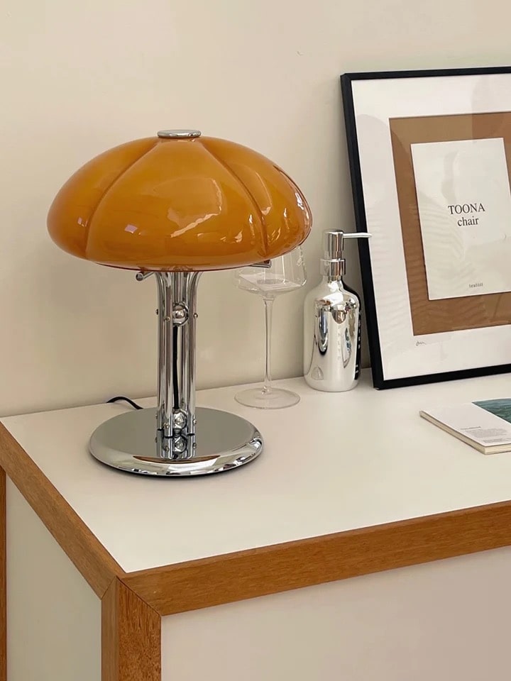 Pumpkin Glass Lamp