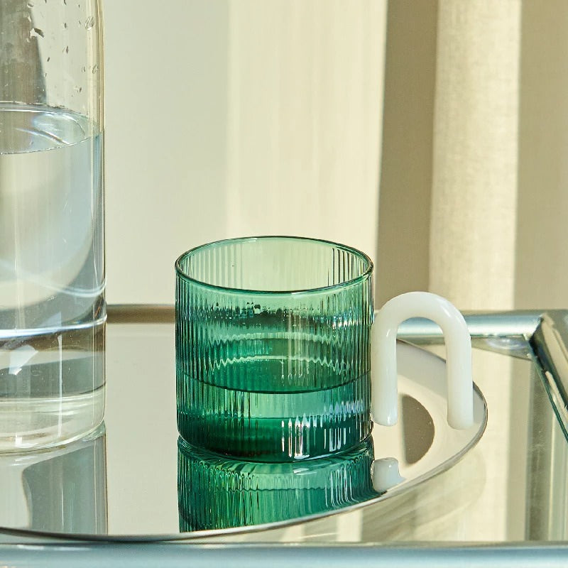 Retro Ripple Glass Mug