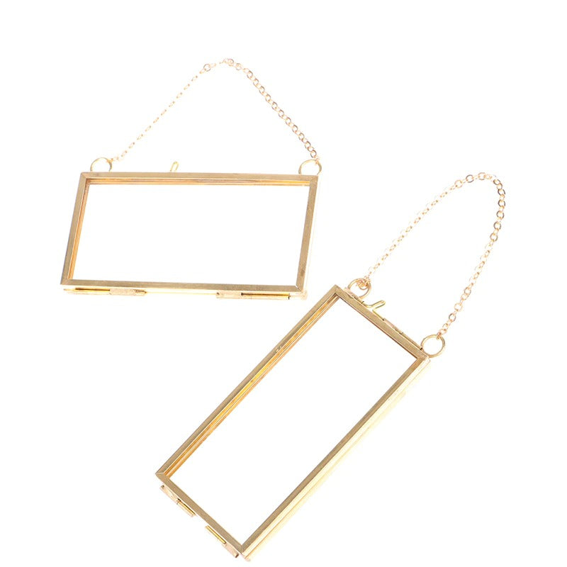 Pressed Flowers Brass Frame