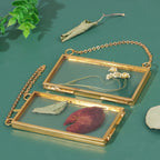 Pressed Flowers Brass Frame