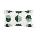 Sage Green Circles Tufted Cushion Cover