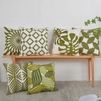 Sage Green Embroidery Throw Pillow Cover