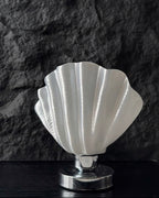 White Scallop Relief Table Lamp