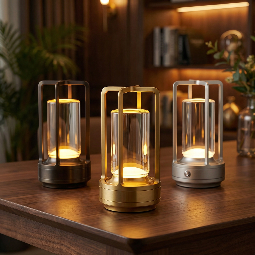 VibeHome LanternGlow — Cordless Crystal Table Lantern