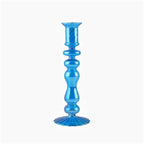 Sky Blue Glass Candle Holder