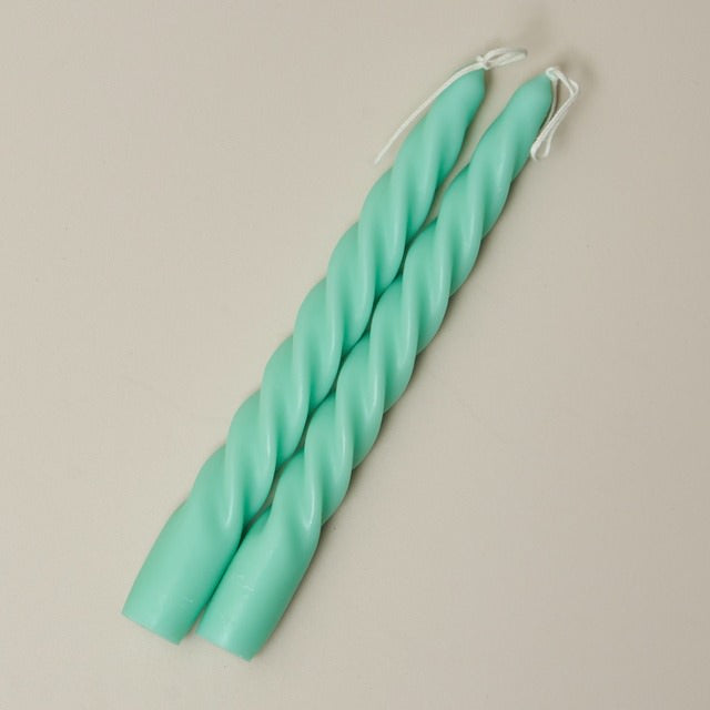 Spiral Twisted Pastel Candles