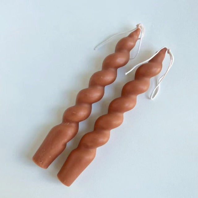 Spiral Twisted Pastel Candles