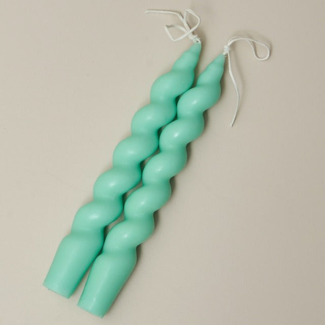 Spiral Twisted Pastel Candles