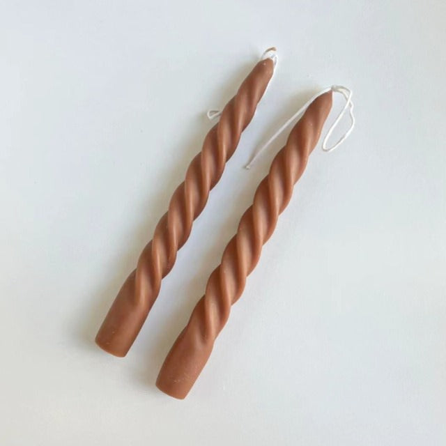 Spiral Twisted Pastel Candles