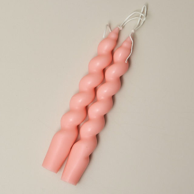 Spiral Twisted Pastel Candles