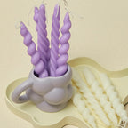 Spiral Twisted Pastel Candles (2 Pack)