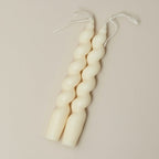 Spiral Twisted Pastel Candles (2 Pack)