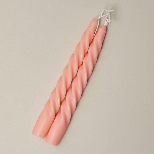 Spiral Twisted Pastel Candles
