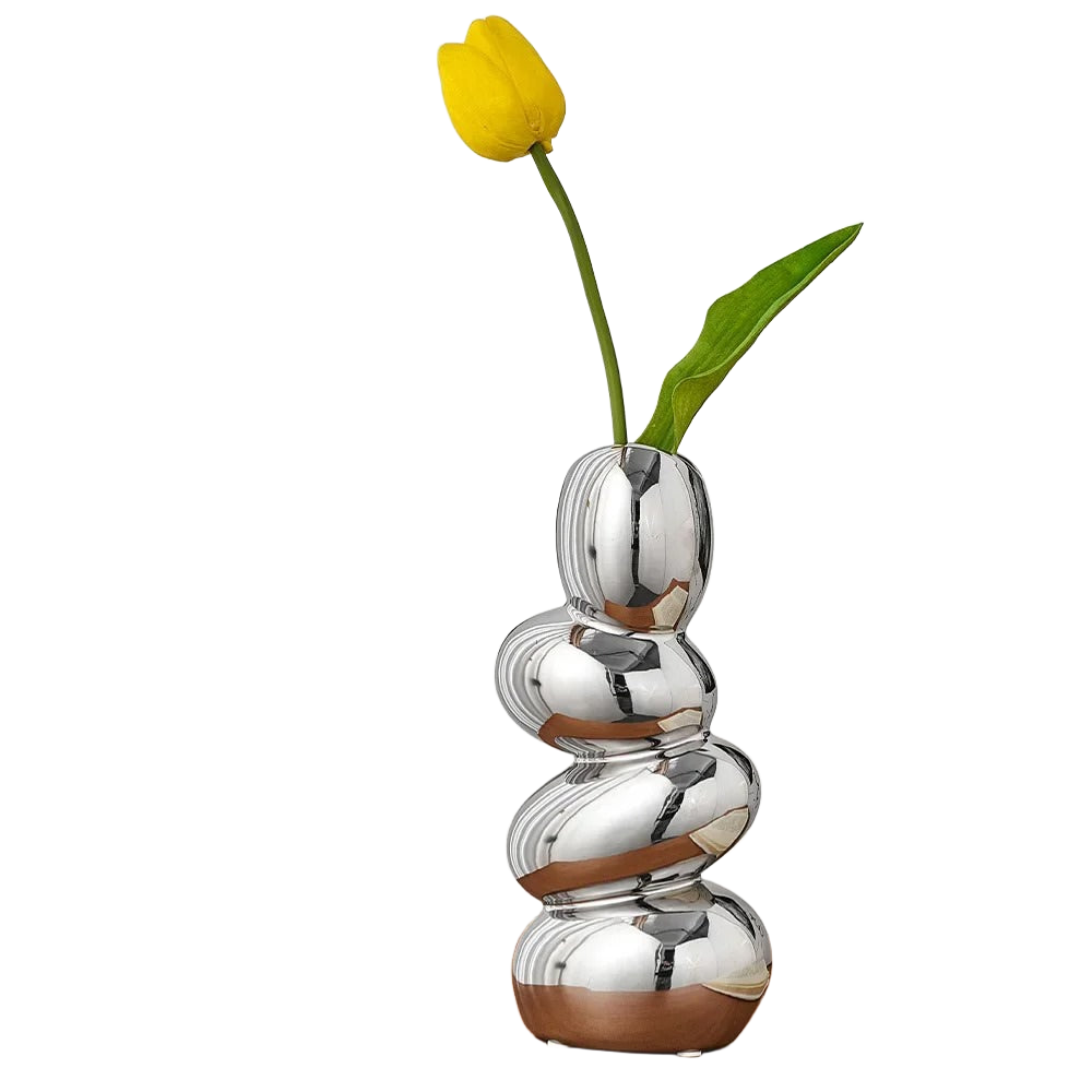 Staked Stones Modern Ceramic Vase