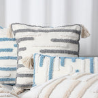 Textured Tufted Stripe Throw Pillow Cover
