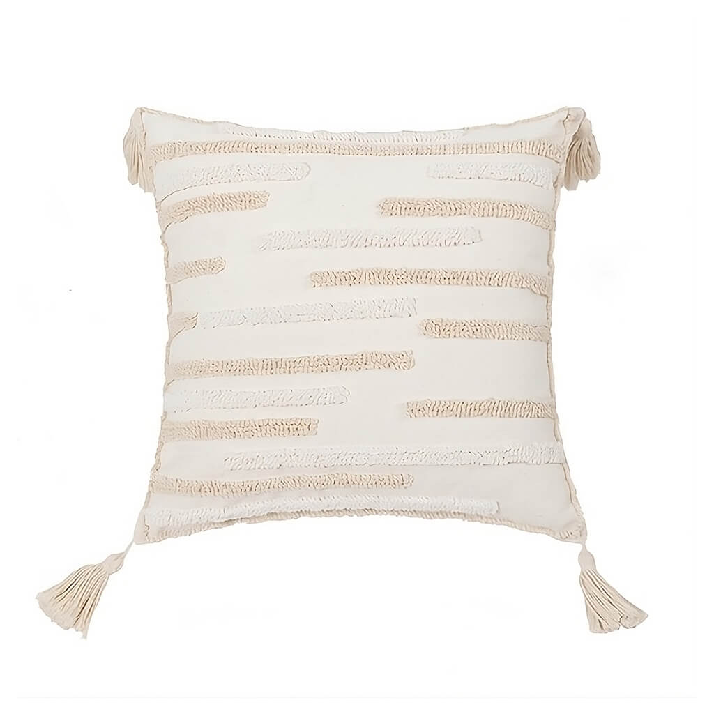 Textured Tufted Stripe Throw Pillow Cover
