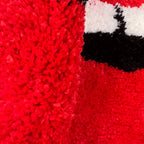 Red Vampire Lips Tufted Accent Rug