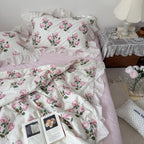 Vintage Pale Roses Summer Comforter Set
