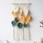 Boho Aesthetic Macrame Leaves Wall Hanging