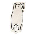 Simple Kawaii Cat Accent Bedside Rug
