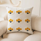 Yellow Themed Embroidered Cushion Cover